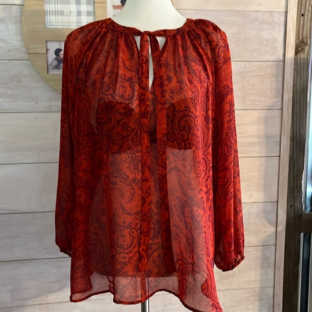 New York Orange Flows Top XL